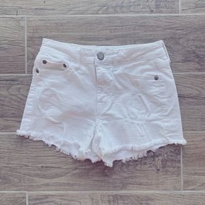 Aeropostale white denim shorts